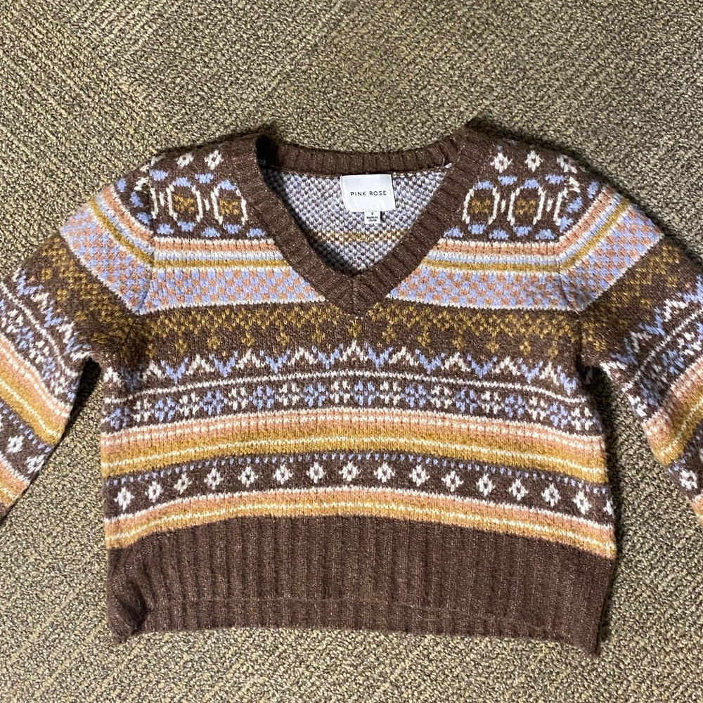 pink rose sweater